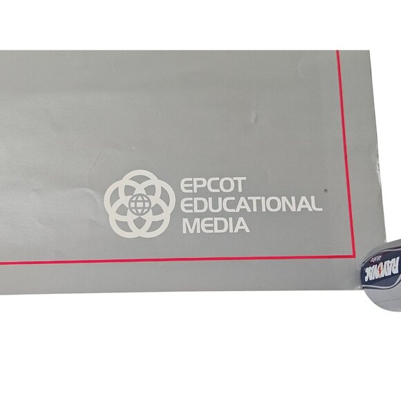 Vintage Epcot Center Spaceship Earth Sphere Poster 24"x18" Disney World - Picture 5 of 10